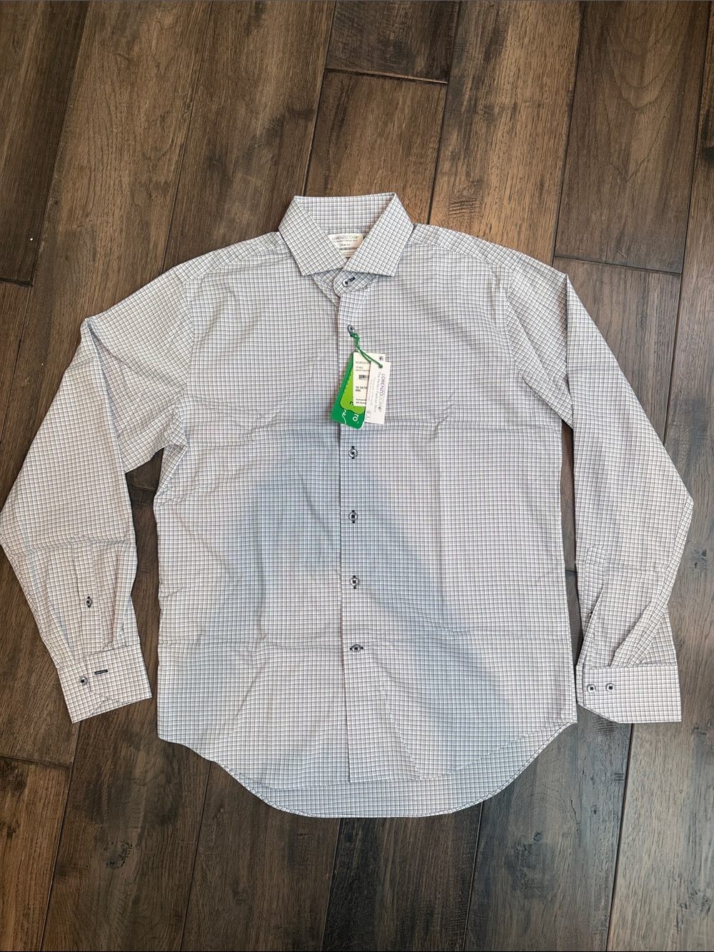 Navy/White Checkered Dress Shirt